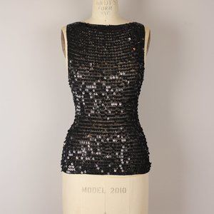 Crochet Payette Sweater with Buttons @ Centerback